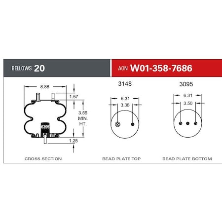 Firestone 20F CB 3/4CF ST 2BN ST, W013587686 W013587686